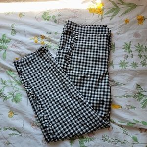 Zara Gingham Chino Pants
